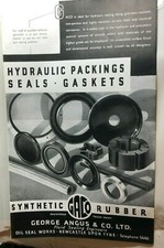 1944 WW2 Gaco Synthetic Rubber Seals For Aircraft Advert Original 32x19 cm's 