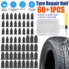 61pcs Car Vacuum Tire Repair Nail Rubber Screw Nails Screwdriver Fast Tool Set