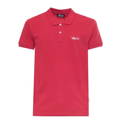 Herren Polo T-Shirt Rot 100% Baumwolle Kurzarm Klassisch Basic Poloshirt