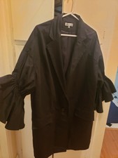 Nwot New A Line Called K Black Large L Jacket Coat Flutter Sleeves Cute