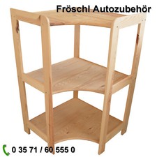 3 B&ouml;den elegantes gro&szlig;es Eck Regal aus Holz f&uuml;r B&uuml;cher Ordner B&uuml;ro Bad Deko a*