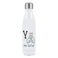 Buchstabe Y Ist FüR Yeti Doppelwand Wasserflasche Lustig Alphabet Tiere Thermo