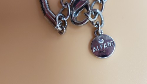 Alfani Polished Silver Tone Bar Necklace - Picture 8 of 8