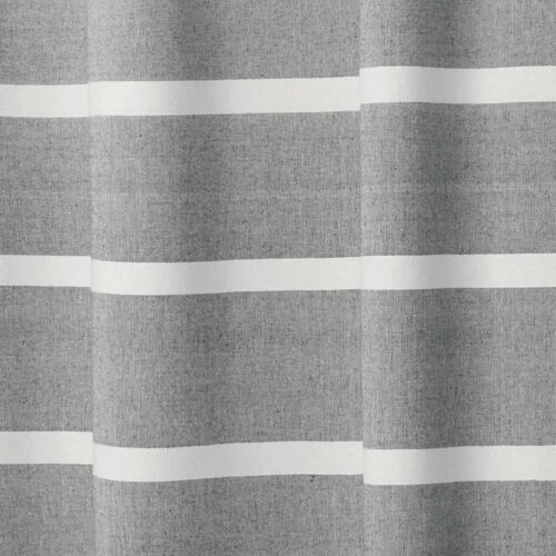 Cortinas de baño a rayas blancas InterDesign