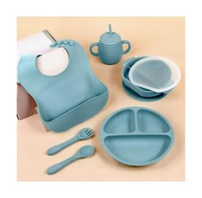 BPA-Free Premium Silicone Bowl and Plate Set, Non-Toxic Eco-Friendly Baby Fee...