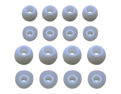16 x hochwertige Ohrpolster für Xiaomi Redmi Airdots TWS Kopfhörer weiß M+S