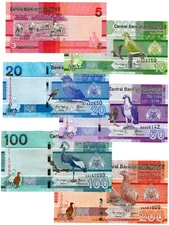 2023 Gambia Full set Banknote P37 to P42 5 to 200 Dalasis UNC New date signature