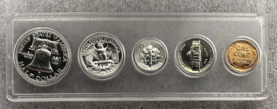 1954 5 Silver Coin Proof Set in Whitman Proof Set Holder          BOX-CS1 - Image 2 of 2