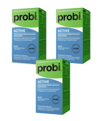 3x PROBI Active 30 Kapslar | 10B Live Probiotics + Vitamin D | For Adults 50+