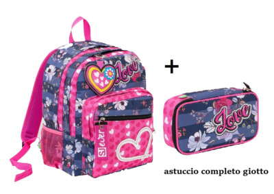 set Seven SJ Gang Zaino Multiscomparto ever Love +Astuccio completo giotto  8011410470118