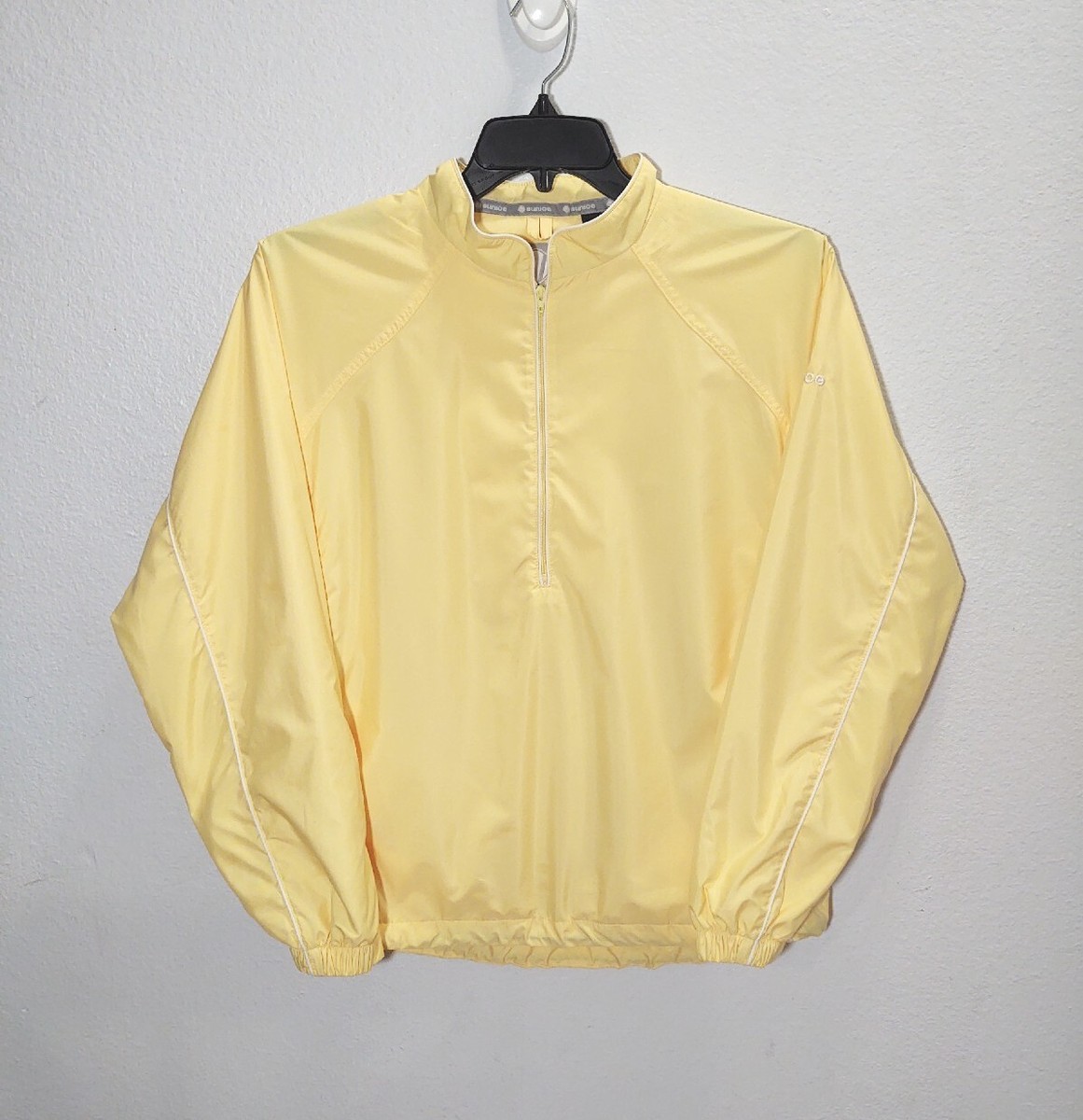 Pull Sunice Weather Homme – Coupe-vent Léger Avec 1/2 Zip, Jaune Taille L