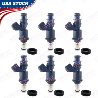 6 X Fuel Injectors For Acura TL CL MDX Honda Odyssey Pilot V6 06164-P8E-A00