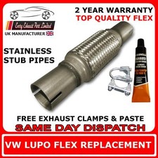 Vw Lupo 1.0 1998-2005 Exhaust Repair Flexi Flex Replacement For Front Pipe