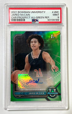 JARED McCAIN 2021 1st Bowman U Chome Green Ref ROOKIE/AUTO/AUTOGRAPH PSA 9