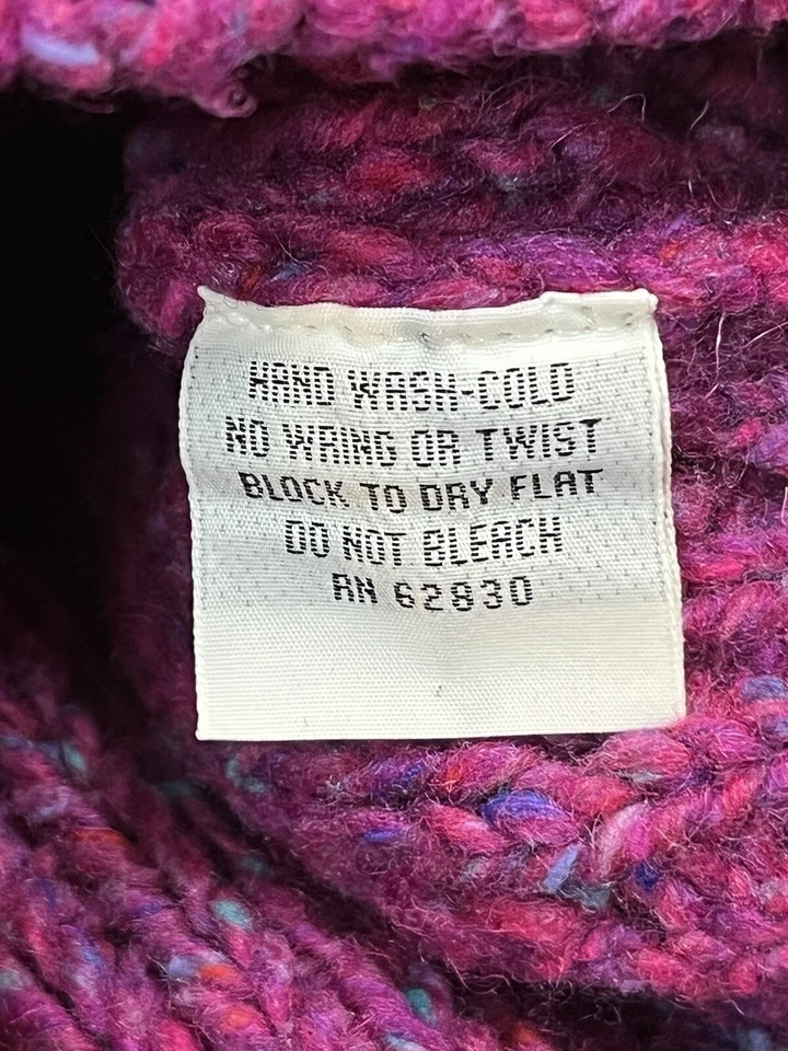 Lands End Fisherman’s Sweater Heavy Thick Wool Large Made In Ireland Vintage - Image 4 of 4