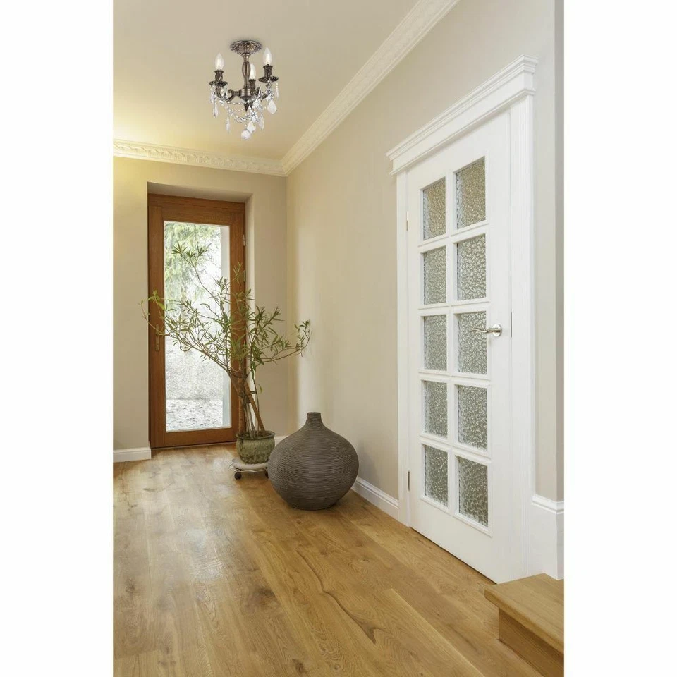 Kitchen 3 Light Fixture Pewter Color Dining Room Lighting Bathroom Chandelier - Image 4 of 4