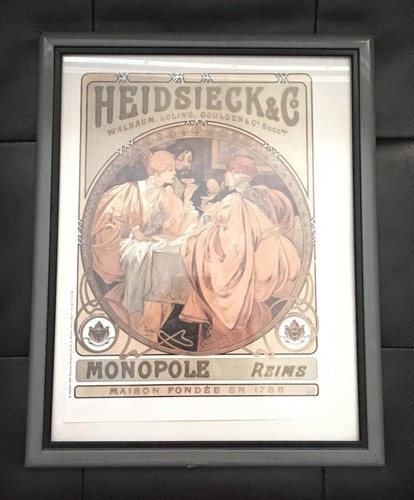 Alphonse Mucha Heidsieck & Co Lithograph #624 Monopole Reims 1785 13x9 - Picture 4 of 12