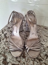 Casadei Metallic Strappy Heel Sandals - Size 39.5 EUR/9.5 US