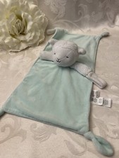 Carters Mint Green Sheep Lamb Lovey  Pacifier Holder Security Blanket Rattle
