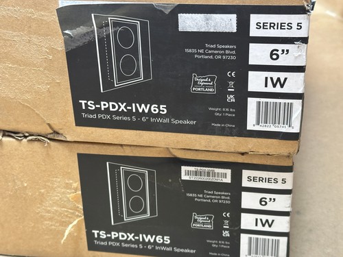 2x Pack Triad PDX Series 5, 6in In-Wall Speakers - White 8Ohm 120W RMS - Picture 3 of 6