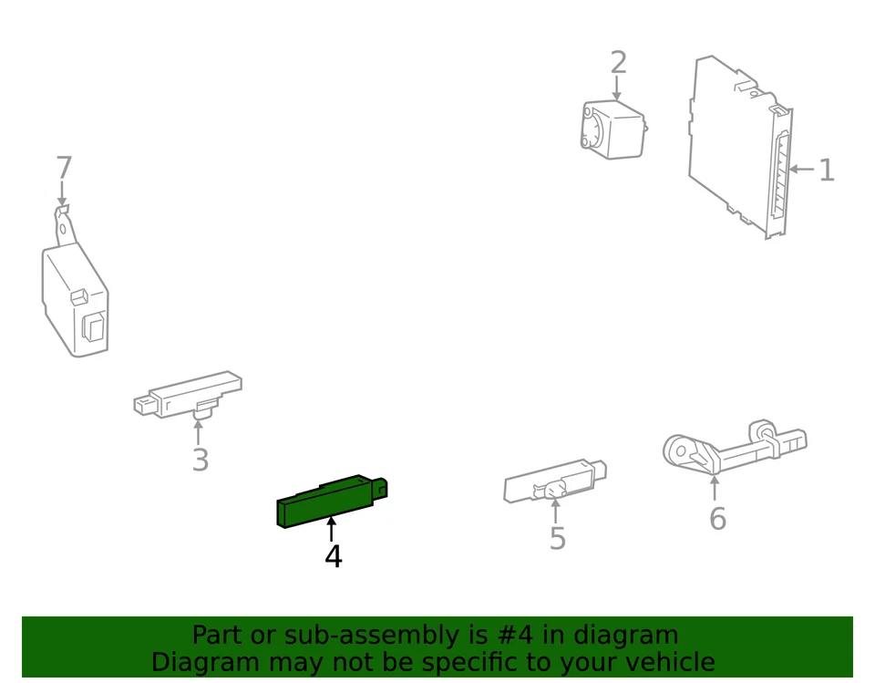 Antena de entrada sin llave genuina Toyota 2012-2025 RAV4 y Highlander OEM 899A0-06030 Foto 3 de 4