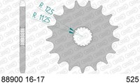 Ritzel Antriebsritzel 17-ZäHne 525-Teilung FüR Triumph Thruxton 1200 R ABS 2018