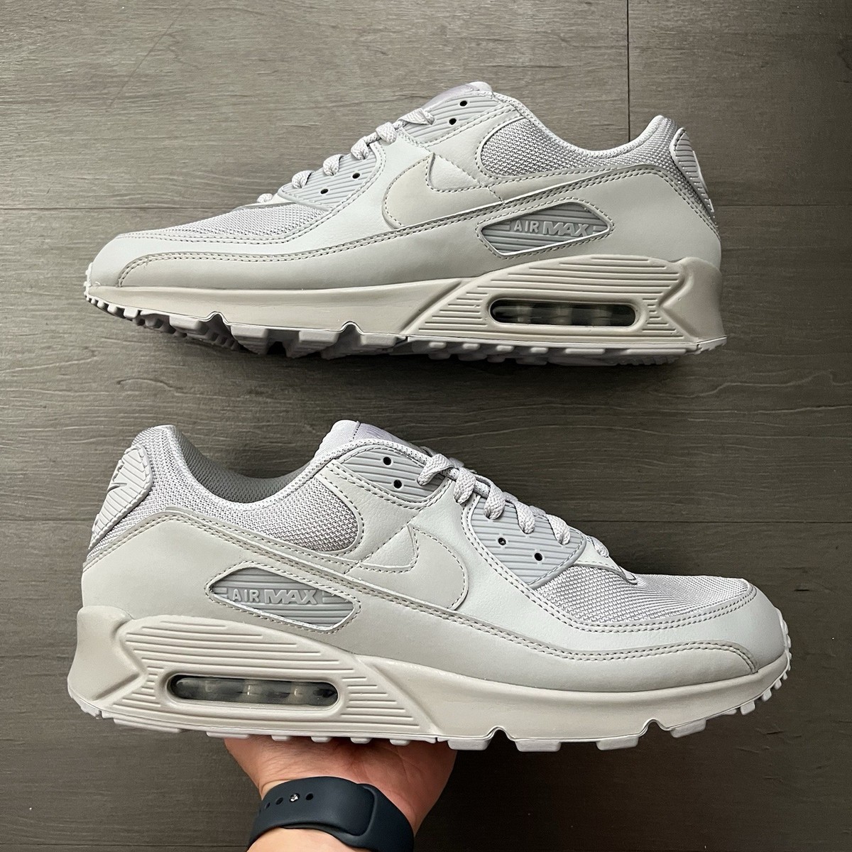 NEW Nike Air Max 90 Men’s Size 13 Retro Running Shoes Wolf Gray CN8490-001 — product photo 1 of 7