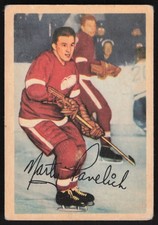 1953-54 Parkhurst Marty Pavelich #44 - Detroit Red Wings - GD+