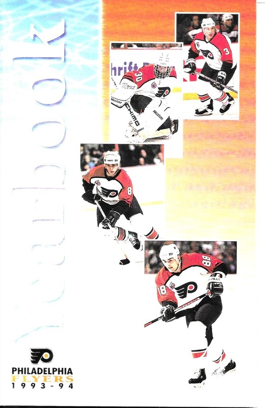 Philadelphia Flyers 1993-94 Yearbook Eric Lindross Rod Brind'Amour Mark Recchi