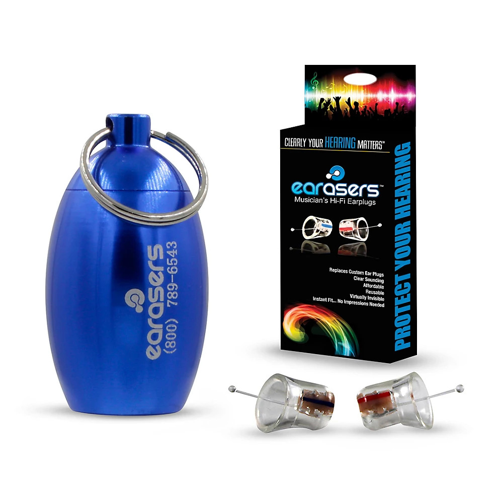 Наушники-вкладыши для маленьких музыкантов и футляр для переноски Синего цвета