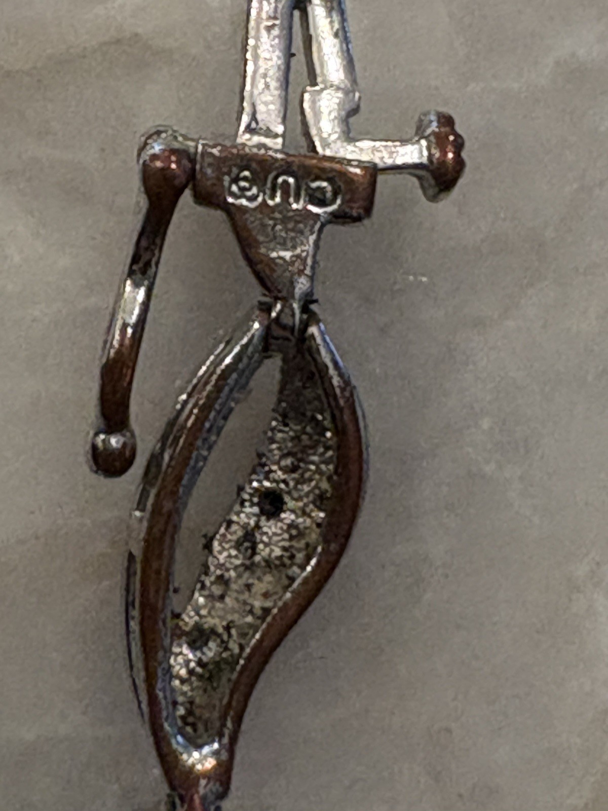 Pretty Signed Black & Silver  Bracelet signed 925 - image 3