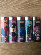 5 PC BIC Standard Regular Sized Premium Vinyl Wrapped Zodiac Set