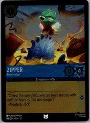 Disney Lorcana Zipper - Tiny Helper 148/204 Cold Foil Wilds Unknown Uncommon