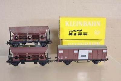 KLEINBAHN 330 HO GAUGE RAKE of 3 DB TALBOT SELF DISCHARGING & GOODS WAGON om