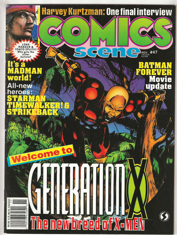 COMICS SCENE # 47 FANZINE MAGAZINE GENERATION X HARVEY KURTZMAN MAD MAGAZINE
