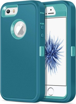 Jelanry for iPhone 5/ 5S/ SE 1st Generation (2016) Case Heavy Duty - 	Mint/Blue
