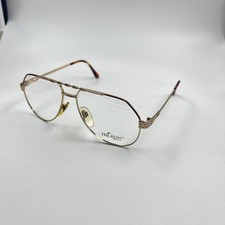 HILTON CLASS 702 C3 Vintage 24KT Gold Tortoise Aviator Eyeglasses Frames 58-15