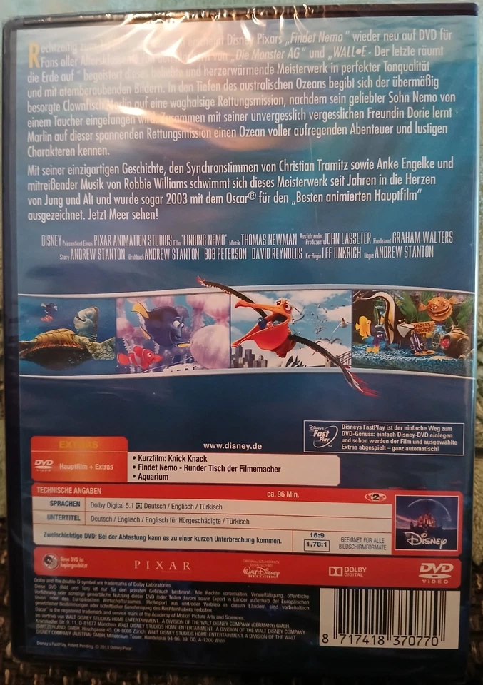Walt Disney PIXAR DVD "Findet Nemo - Special Collection" (2003) NEU & OVP!!! - Bild 2 von 2