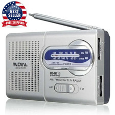 Portable Mini FM/AM Radio - Battery Operated Emergency Radio