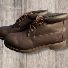 Men's Size 10M TIMBERLAND Newman Dark Brown Leather Waterproof Chukka Bootsd