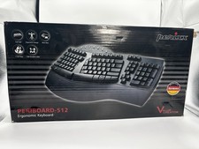 Perixx Periboard-512 Ergonomic Split Keyboard Natural Design Black w/ Hotkeys