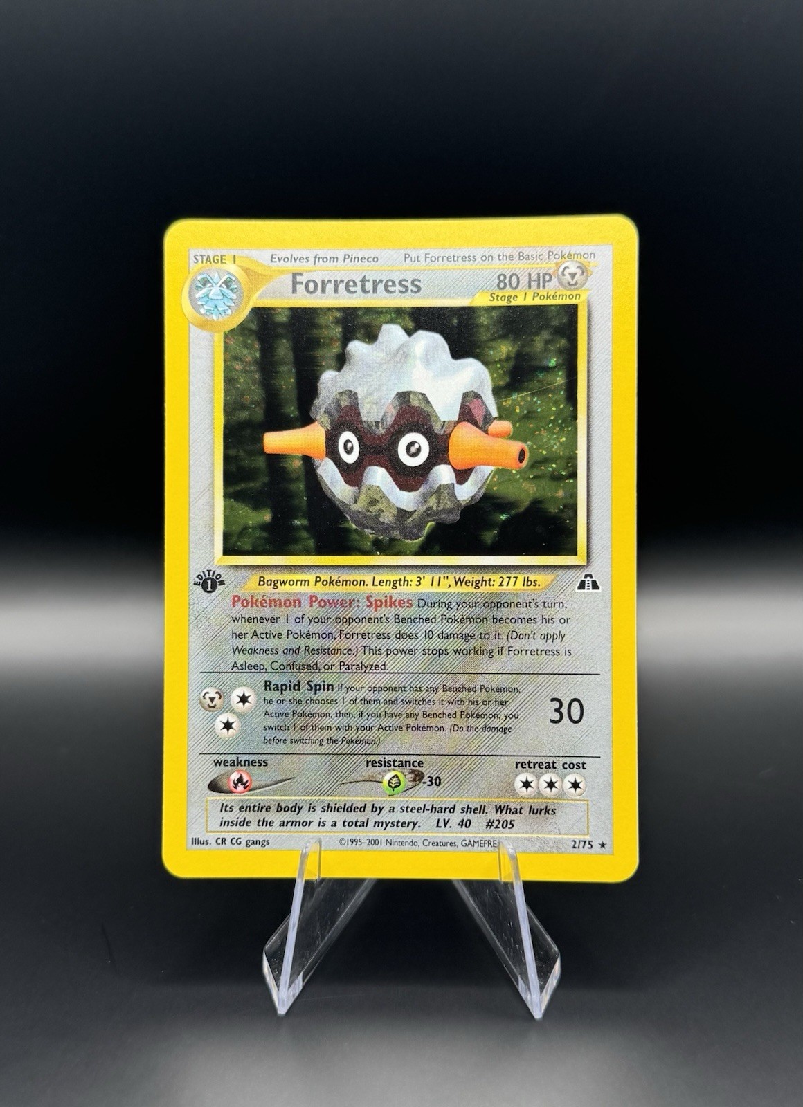 Pokemon TCG NEAR MINT 1st Edition Forretress Holo Rare Neo Discovery 2/75 ENG