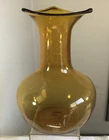 VINTAGE BLENKO GLASS VASE 5622 OBSCURE 1 YR WAYNE HUSTED DESIGN GOLD 11.5"