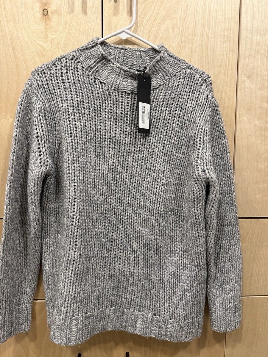 NWT Jenni Kayne Moritz Mockneck Pullover Sweater Grey Marl XS | eBay