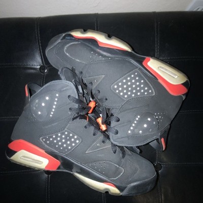 Nike Air Jordan 6 Retro Black Red Infrared High Top Sneaker Men's