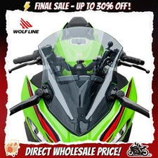 WOLFLINE Moto Front Windscreen Windshield For Kawasaki Ninja 400 2018-2023
