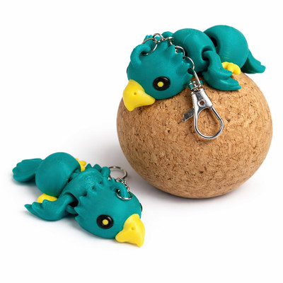 3D Druck Flexi Vogel Schlüsselanhänger beweglich Fidget Toy