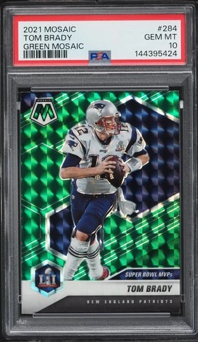 2021 Panini Mosaic Green Tom Brady #284 PSA 10 GEM MINT