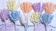 Vintage Silk Lily Of The Valley Millinery Picks NOS Crafts 9 Bunches 108 Total