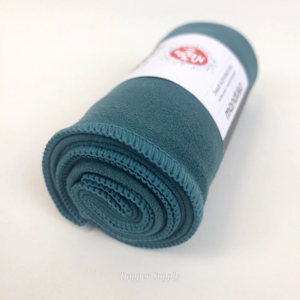Manduka eQua Yoga Hand Towel Sage Solid Microfiber 26.5x16" Sweat Activated - Image 3 of 4